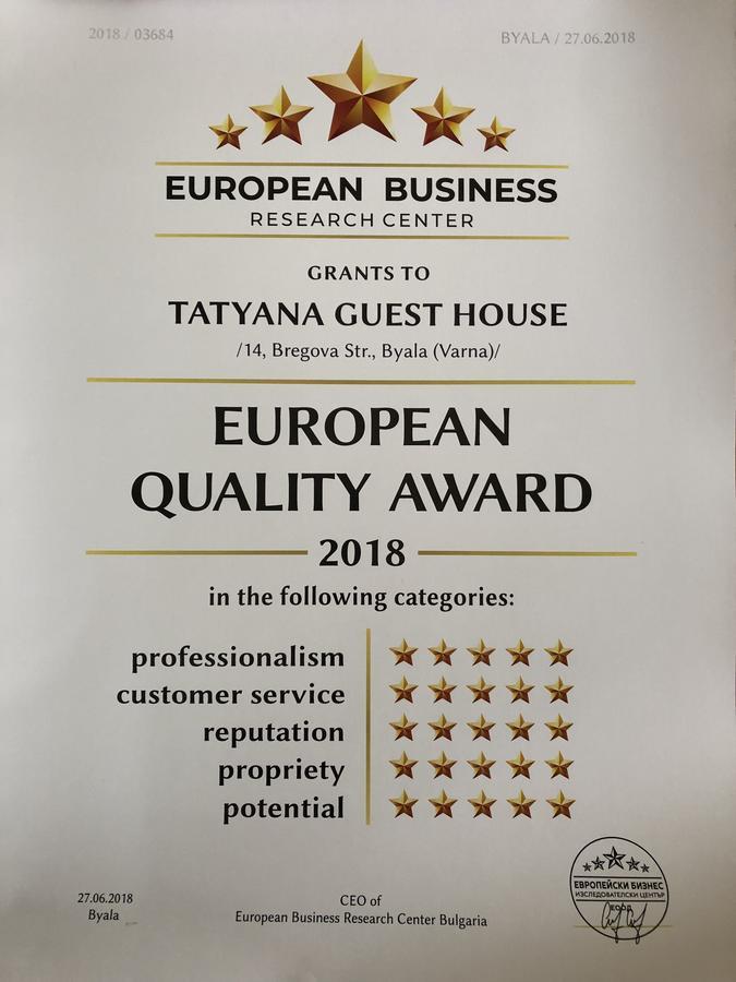 Tatyana Guest House Bjala Eksteriør bilde